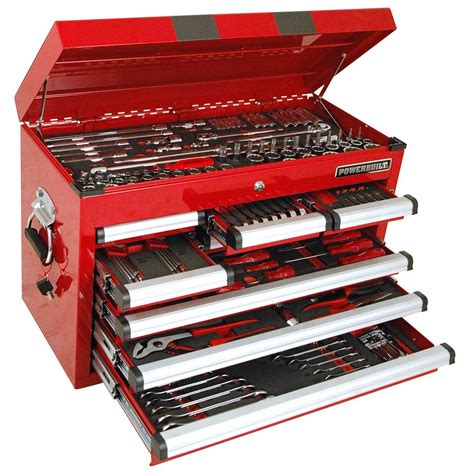 standard metal tool box|fully loaded tool box.